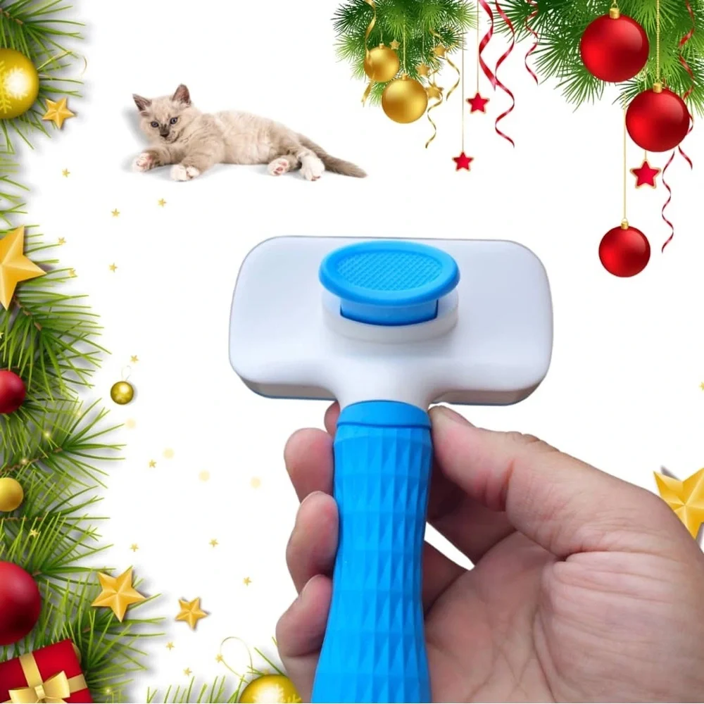 Blue Grooming Brush for cat